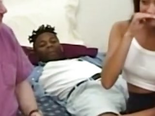 Vintage babe pussylicked in interracial