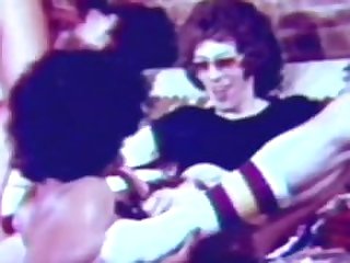 Two Sluts Swallowing in Interracial Orgy