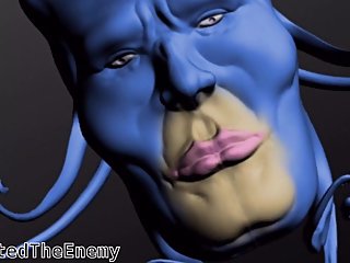 Blue hedge hog loves his hot dogs