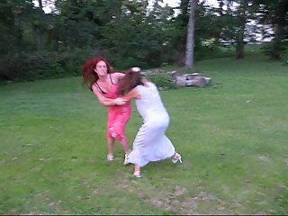 Classic Catfights in skirts and dresses