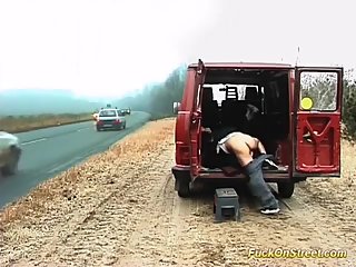 german couple fuck on street