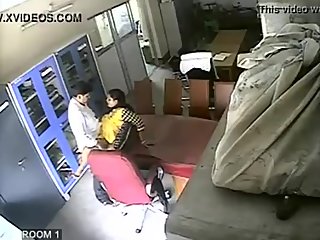 Teacher with school principal webcam