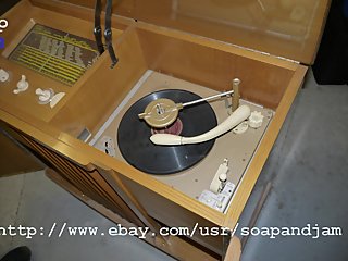 Vintage Radio and Turntable Record Player